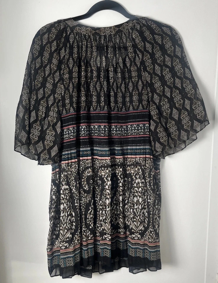 Top campesino boho transparente con botones para mujer Cato floral talla 22/24 W oficina carrera Foto 2 de 4