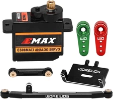 RC Servo EMAX ES08MAII Analog Servo 12G Steering Servo with Servo Mount Bracket