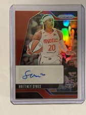 2024 PANINI PRIZM WNBA BRITTNEY SYKES AUTO RED PRIZM /99 MYSTICS