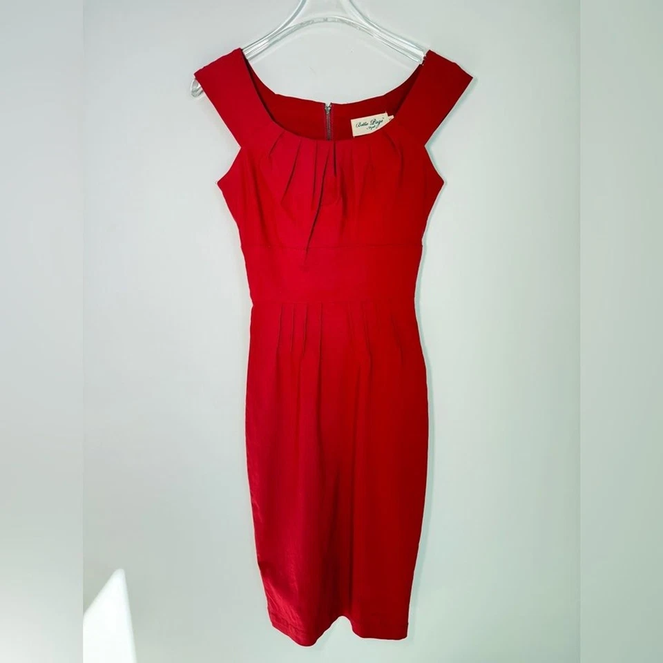 VESTIDO BETTIE PAGE rojo acebo pin up rockabilly menear xs Foto 2 de 4
