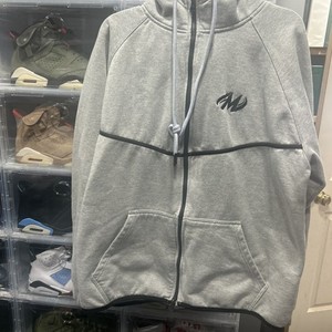 2XL Motiv Bowling Logo Grey Black Bowler Hoodie Zipper Sweatshirt 2X