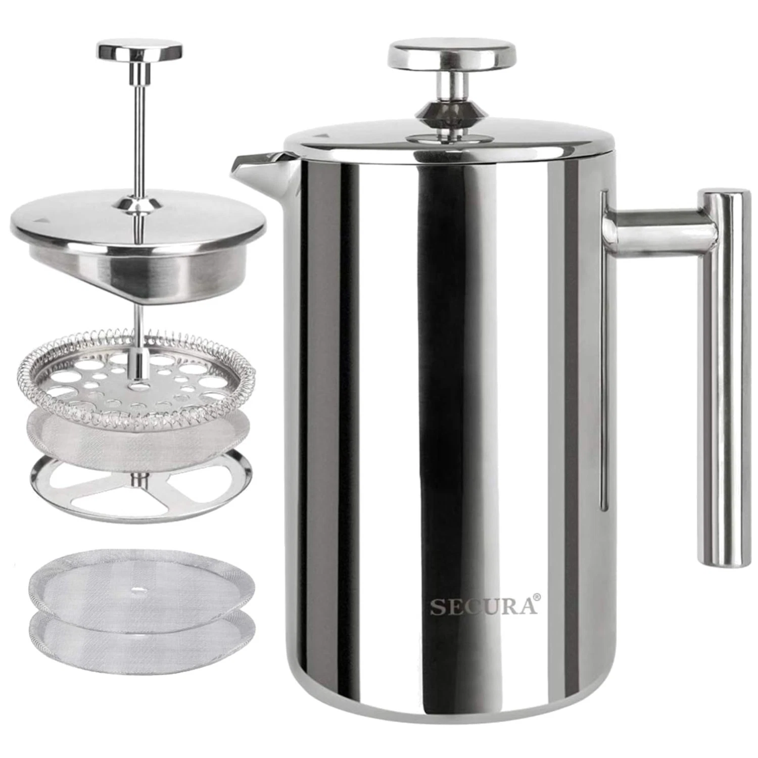 Insulated Coffee Press 17oz with Extra Screens