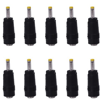 10x yellow tip 4.0x1.7mm male plug to 5.5x2.1mm female DC DC connector 4548