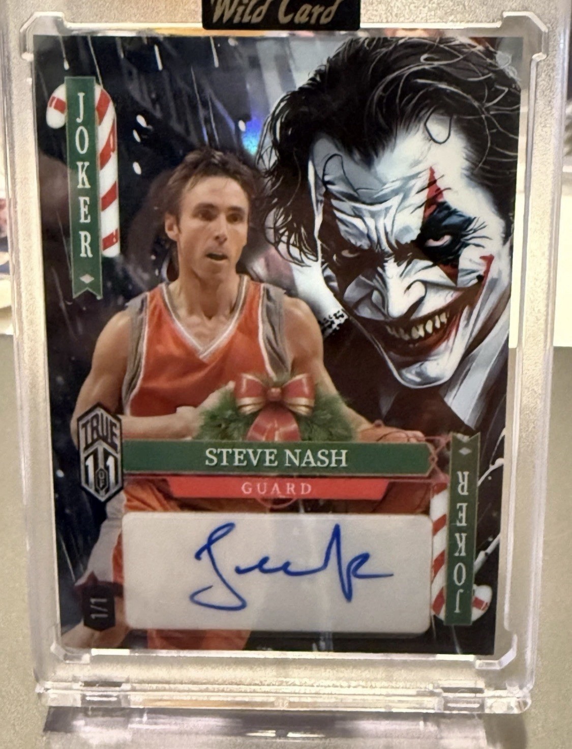 Steve Nash Wild Card Joker 1/1 Auto + 1/1 True One of One 2 Card Lot