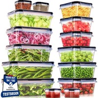 Frischhaltedosen Set KüChe Meal Prep Boxen Bpa-Frei Mikrowelle KüHlschrank 30Tlg