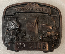 Vintage GTA Feeds Tonnage Club Limited Edition 120-Club Brass Belt Buckle