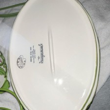 TEMPTATIONS Dragonfly Floral Oval Ceramic Dish Set with Metal Holders