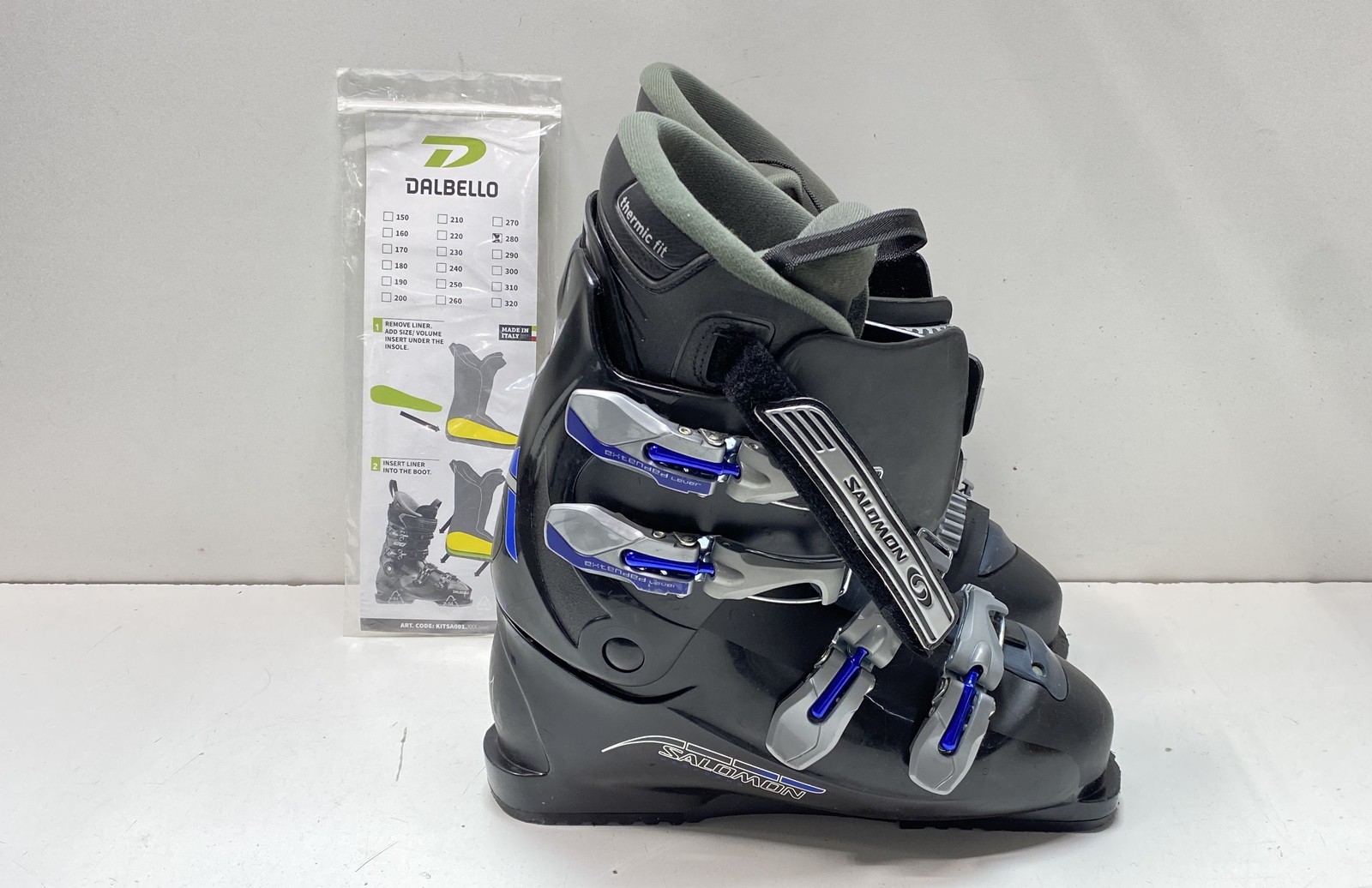 SALOMON Scarponi da sci Dalbello uomo neri termici sportivi Performa 4 fibbie taglia 10