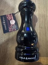 Cole & Mason Capstan Pepper Mill Gloss Black Brand New 165mm