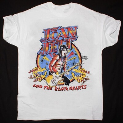 Rare Collection Joan Jett Cotton White Unisex T-Shirt Cool TShirt 