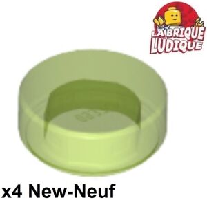 10x Tile Round plaque rond lisse 1x1 jaune trans yellow 98138 NEUF Lego
