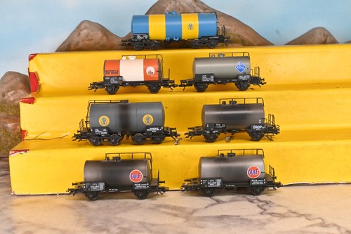 Klein Modellbahn H0 2- & 4-Achs Güterwagen Kesselwagen der CFL ÖBB 7-tlg. (B925) - Bild 2 von 6