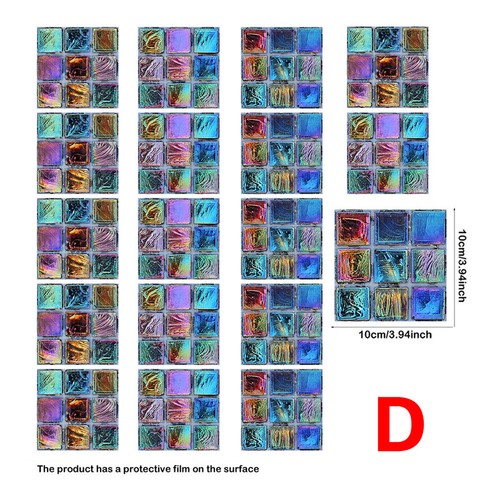 Kitchen Tile Stickers Bathroom Mosaic Sticker Self-adhesive Wall Decor 18 PCS - Picture 5 of 14