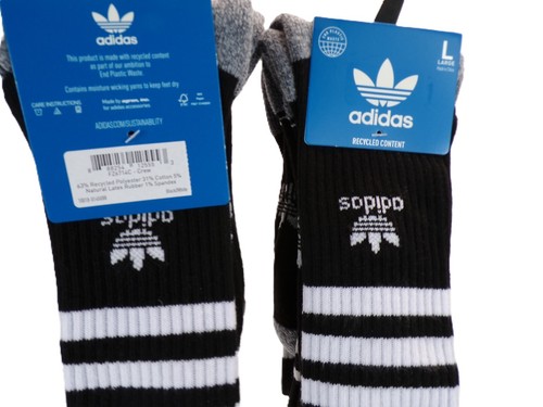 Adidas Originals Roller 2 Crew Socks FZ6714C Men's Size Large 3-Pack - Picture 5 of 9