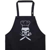 Totenkopf SchüRze GrillschüRze FüR MäNner Skull Barbecue KochschüRze Grillfan