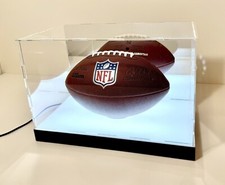 Led Football Display Case With Back Mirror And Led Light Bottom Base Led Football Display Case With Back Mirror And Led Light Bottom Base