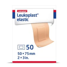 Leukoplast Elastic Adhesive Bandages 2 x 3 Inches Beige Flexible Wound Dressing