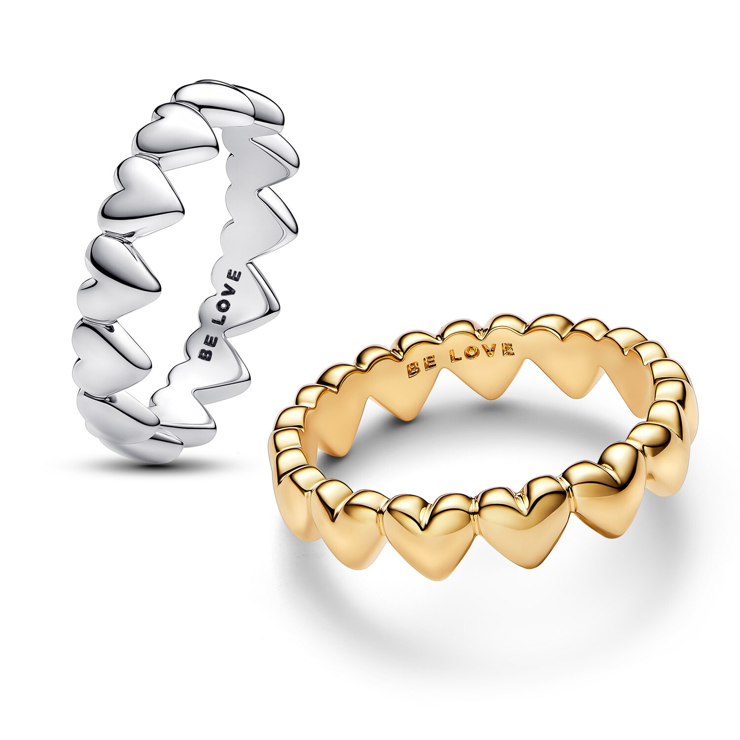 Набор колец PANDORA Schmuck Herzensreihe Zweifarbig 68618 20990₽