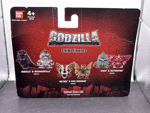 Godzilla Chibi Mecha Godzilla And Godzilla Bandai Mini Action Figure 3” 2018 - Picture 2 of 3