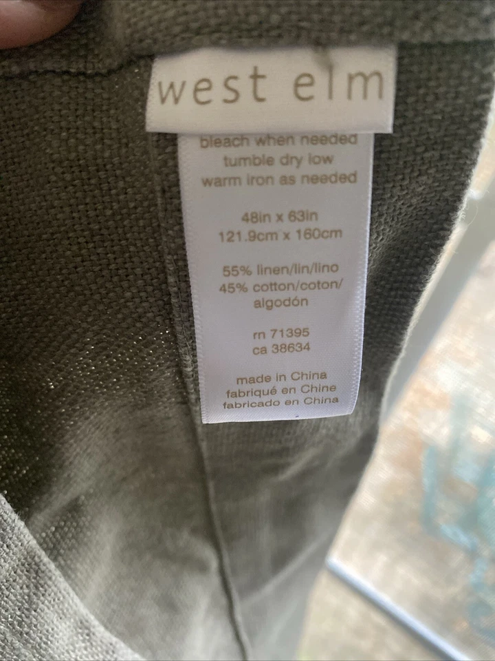 West Elm European Grommet Curtains 48x63- 2 curtains - Image 2 of 2