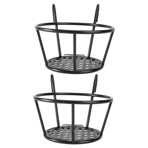 2 PCS Hanging Planters over Deck Support Metal Flowerpot Rack Railing Holder