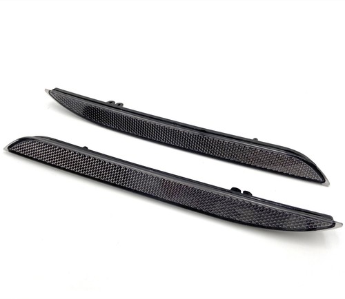 2Pcs Black Smoked Lens Rear Bumper Reflector Lenses For 2015-2017 Ford Mustang - Picture 2 of 11
