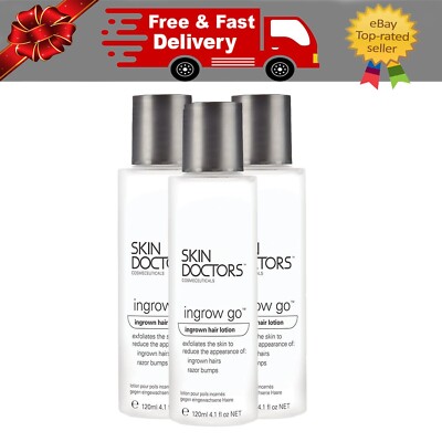 Skin Doctors Ingrow Go Haarentfernungslotion (120 ml) 3er Pack