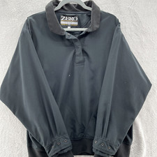 Zero Restriction Jacket Mens M Gortex Golf Pullover Black Long Sleeve 3/4 Snap