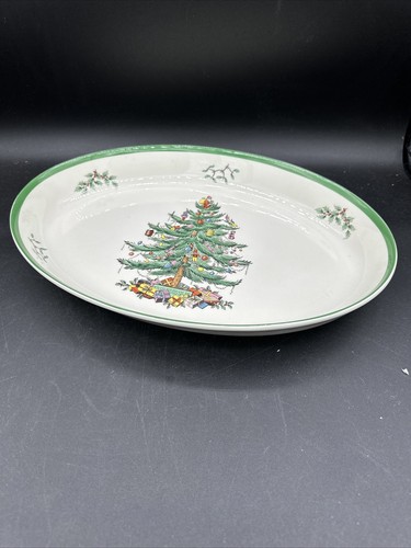 Spode Christmas Tree Large Oval Oven to Table Serving Platter Dish Baker 14” - Picture 2 of 12