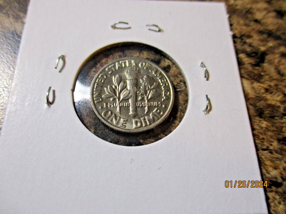 1982-P FULL BANDS ROOSEVELT DIME GEM FROM ORIGINAL ROLL FULL BANDS