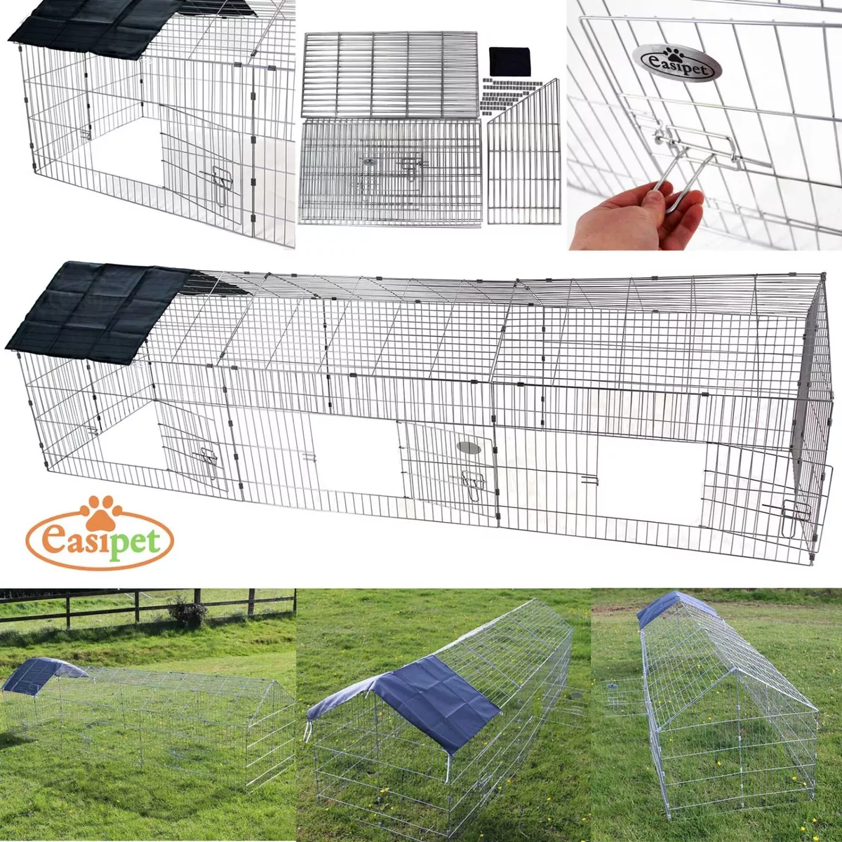 Extra large clearance metal rabbit run