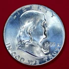 1955 FRANKLIN "BUGS BUNNY" HALF SILVER PHILADELPHIA MINT UNCIRCULATED