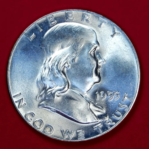 1955 FRANKLIN "BUGS BUNNY" HALF SILVER PHILADELPHIA MINT UNCIRCULATED