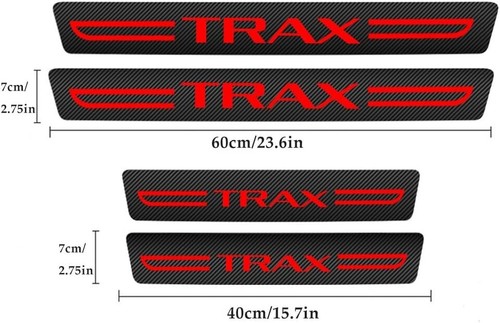 4PCS Car Door Sill Decal Cover Anti-Scratch Protector For Chev-rolet TRAX Red S1 - Picture 3 of 14