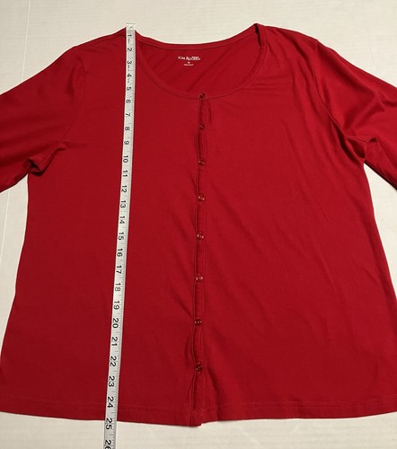 Womens Kim Rogers Winter Christmas Cardinal 2-Piece Pajamas Elastic Waist Red XL - Picture 7 of 17
