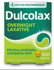 Dulcolax Laxative Tablets – 5mg Bisacodyl, Constipation Relief, 100 Count