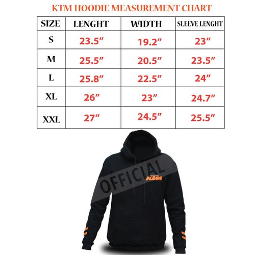 Genuine Official KTM Motorcycle Motocross Superbike Racing Black Hooded Hoodie - Picture 5 of 5