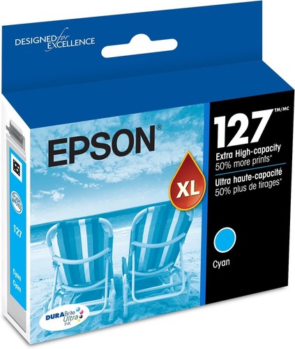 Epson 127 DuraBrite Ultra Cyan Ink Cartridge, T127220-S - 第 1/5 張圖片