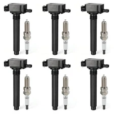 6 Pack Ignition Coil & Iridium Spark Plug For Chrysler Jeep Dodge Ram 3.6L UF648