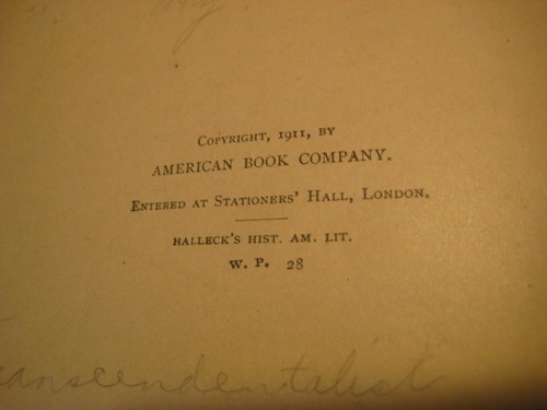 History of American Literature by Reuben Halleck-Harcover-Published 1911 - Bild 4 von 10