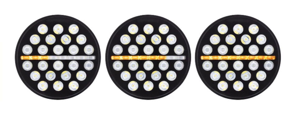 一对 (2) 越野 7 英寸 LED 车头灯带双功能顺序转向信号  — 第 3/4 张图片