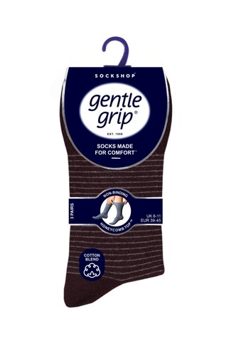 SockShop Gentle Grip Mens 6 Pairs Cotton Non Elastic Top Diabetic Socks UK 6-11 - Picture 41 of 49