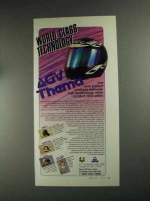 1991 AGV Thema Helmet Ad - World Class Technology | eBay 1991 AGV Thema Helmet Ad - World Class Technology | eBay