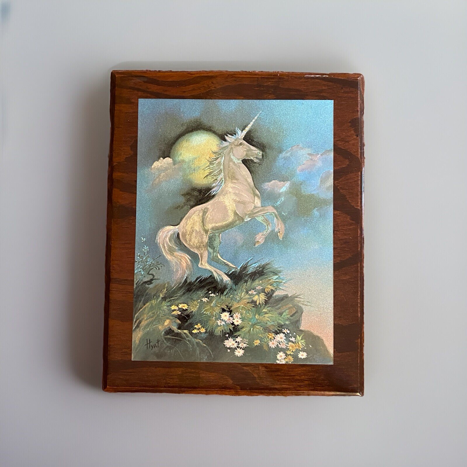 Vintage Foil Print Unicorn Plaque Unicorn Wall Decor INSTITUTO