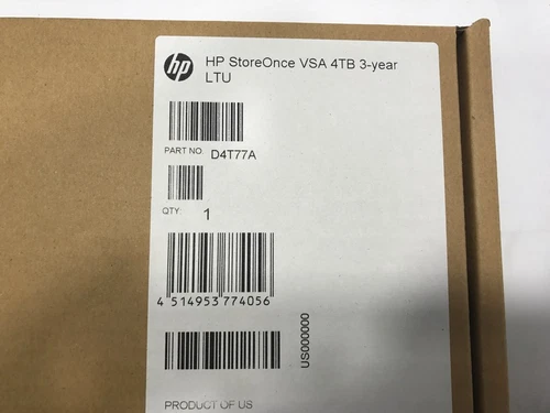 D4T77A - HPE StoreOnce VSA 4TB 3-Year LTU Software & License