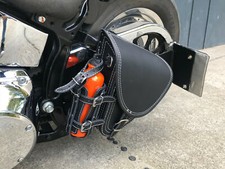 Poche Latérale Blanc Édition Convient pour Harley 2018 Modèles Softail Fat Bob