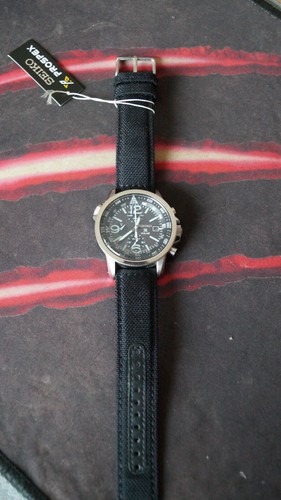 SSC293P1 Seiko ProspeX Aviator pilot chronograph solar quartz case 42mm black - Picture 7 of 21
