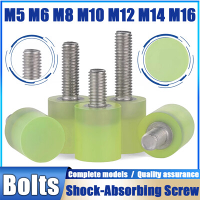 M5 M6 M8 M10~M16 Polyurethane Head Screw Shock-Absorbing SUS304 Thread Bolt Stud