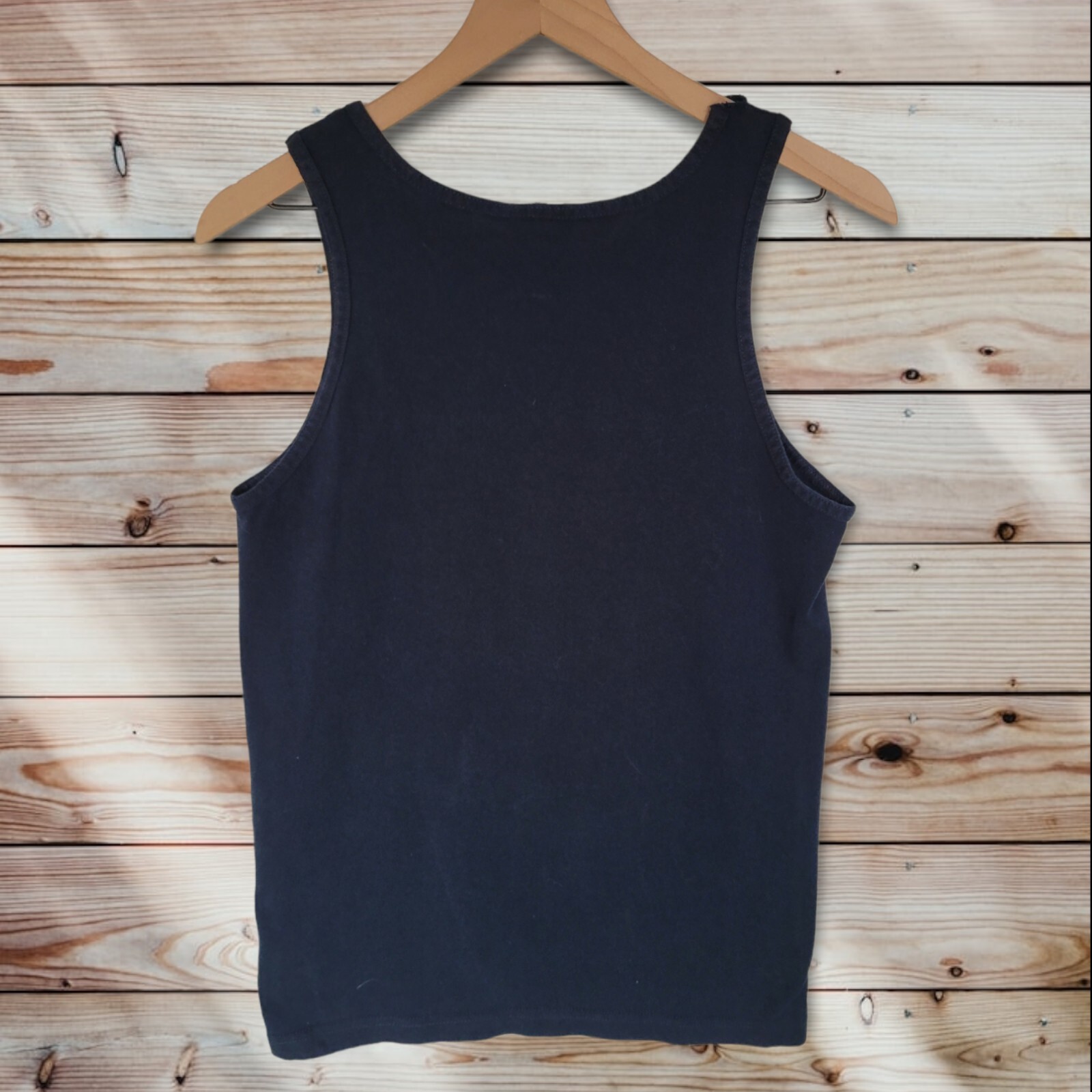 Vintage New Orleans Shirt Men's S Navy Blue Tank Top Jazz Big Easy Graphic 90s