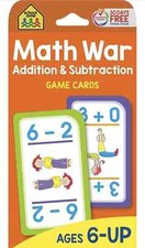 School Zone - Math War Addition  Subtraction Game Cards - Ages 6 and Up